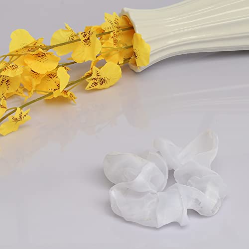 White LED Light Up Scrunchies Set - 9 Pcs with 3 Modes