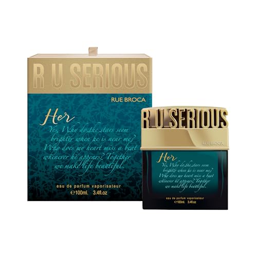 Rue Broca R U Serious Her Eau de Parfum Spray for Women 3.4oz Fruity Floral & Warm Woody Notes