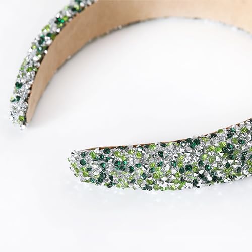 Gmmidea Rhinestone Padded Headband - Sparkly Beaded Crystal Hairband