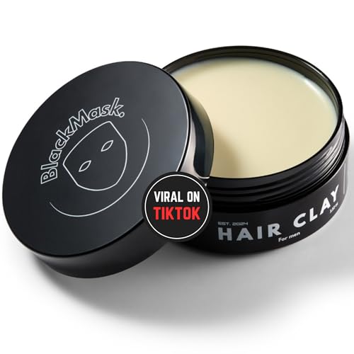 BlackMask Hair Clay for Men 3.5 oz - Strong Hold Matte Finish