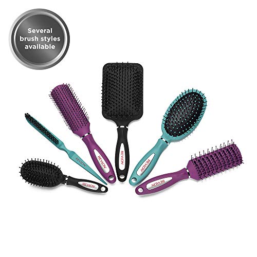 Revlon Straight & Smooth Paddle Hair Brush Set - Black & Berry