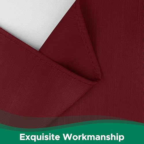 Burgundy Wrap Around Bed Skirt for Twin & Twin XL Beds - 18" Drop