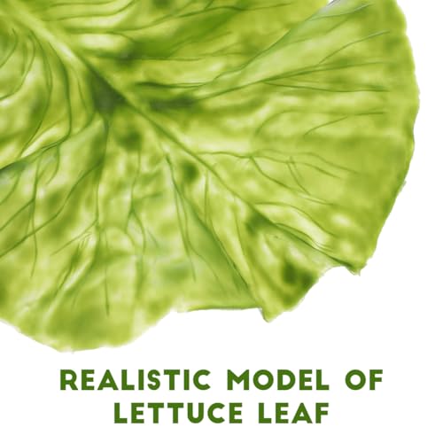 15 Pcs Faux Lettuce Leaf Models for Kitchen Decor & Food Display