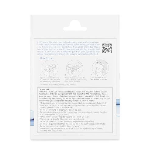 ZEISS Self-Heating Warm Eye Masks for Dry Eye Relief - 6 Count