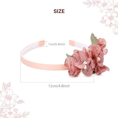 Dizila Floral Headbands for Girls - 5 Pack Flower Hair Bands
