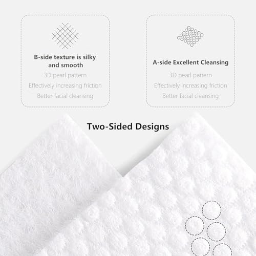Vuacepe Biodegradable Disposable Face Towels - 100 Count Cotton