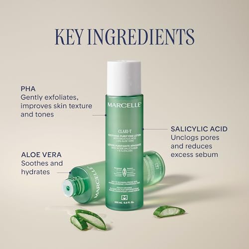 MARCELLE Clari-T Purifying Facial Toner with Salicylic Acid & Aloe, 200 mL