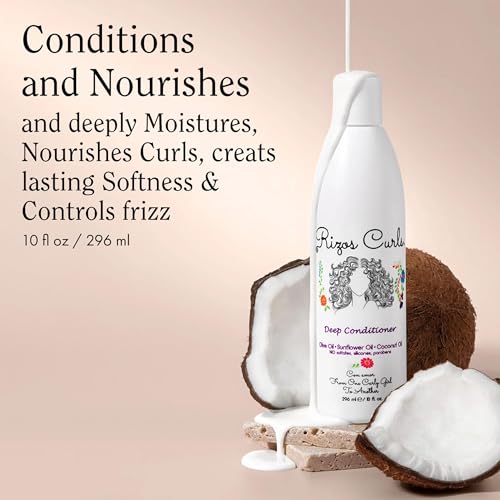 Rizos Curls Deep Conditioner, Travel Size Moisturizing Hair Treatment, 2.5 oz