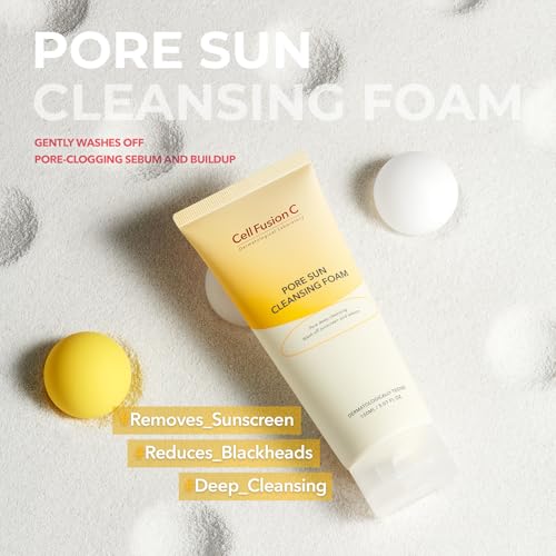 Cell Fusion C Pore Cleansing Foam - Deep Cleansing Facial Cleanser for Sensitive Skin, 150ml