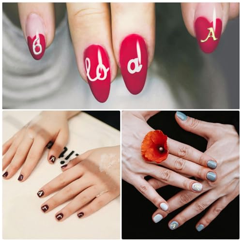 MECCANIXITY Gold Nail Art Stickers Decals - 4 Sheets for Manicure & Crafts