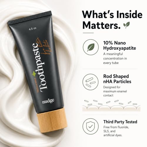 Nudge Nano Hydroxyapatite Toothpaste with Natural Mint - 4.5 oz Pack of 2 (Mild Mint Variant)