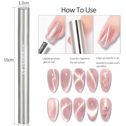 5-Piece Cat Eye Nail Magnet Kit for Stunning Nail Art Designs