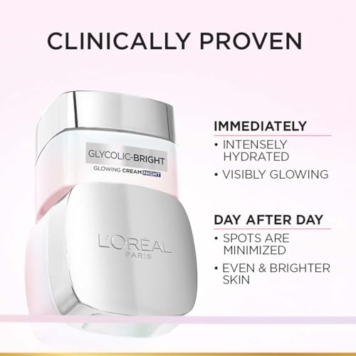 L'Oreal Paris Glycolic Bright Glowing Night Cream - Dark Spot Corrector 15ml