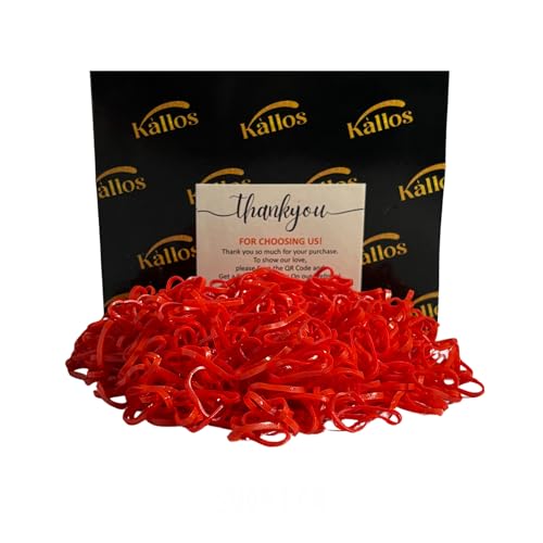 500 Pack Red Rubber Bands for Hair - Durable No-Damage Ties