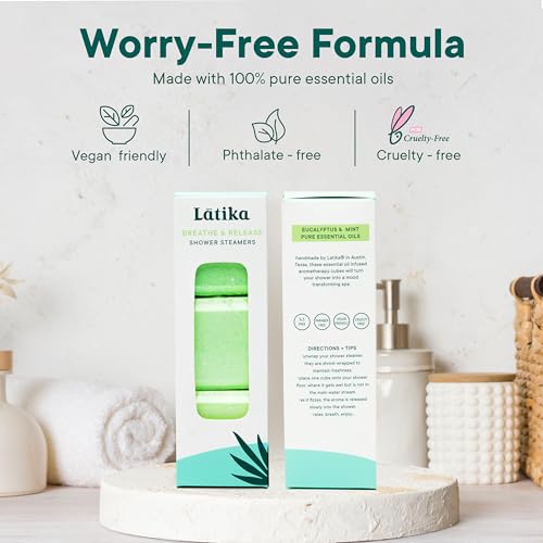 Latika Breathe & Release Shower Steamers – Eucalyptus & Peppermint
