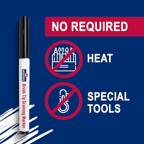 Mohawk Wood Stain Graining Marker - Black Brush Tip Touch-Up Pen