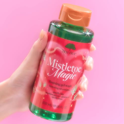 Tree Hut Mistletoe Magic Foaming Body Wash - 18 Fl Oz, Nourishing Gel with Shea Butter & Essential Oils