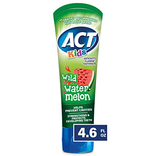 ACT Kids Anticavity Fluoride Rinse & Toothpaste Bundle - Pineapple & Watermelon Flavors