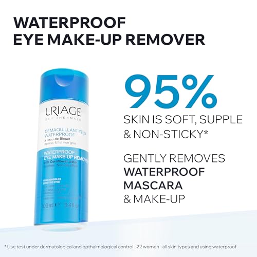 Uriage Waterproof Eye Make-Up Remover, Bi-Phase Formula for Sensitive Eyes