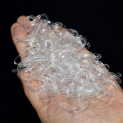 Clear Mini Rubber Bands for Hair - 400pcs Soft Elastic Ties