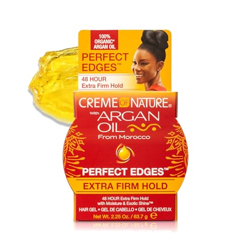 Creme of Nature Argan Oil Perfect Edges Extra Firm Hold 2.25 oz - Long-Lasting Edge Control Gel