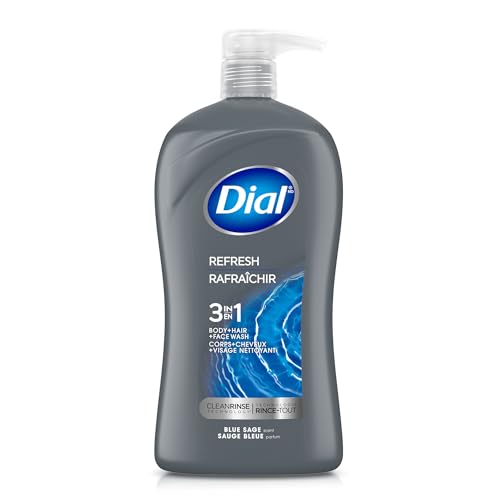 Dial Men 3-in-1 Body, Hair & Face Wash Refresh 32 oz Hydro Fresh