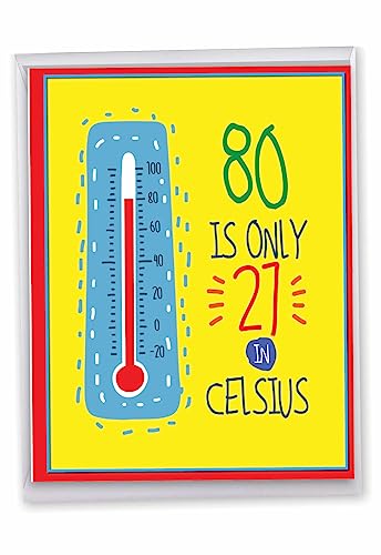 Funny 80th Birthday Greeting Card - Jumbo Size with Envelope