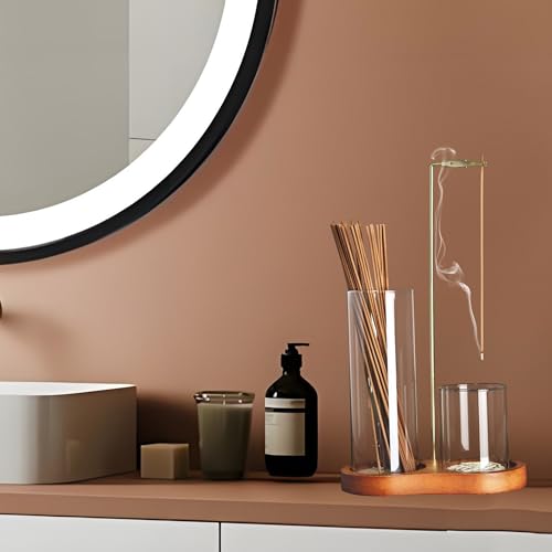 2-in-1 Incense Holder with Glass Ash Catcher for Yoga & Meditation