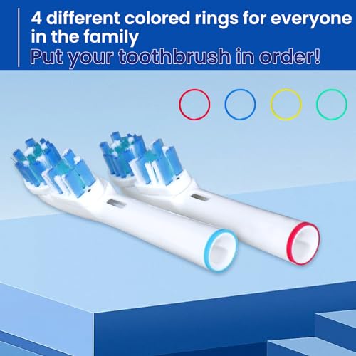 Ronsit 16-Pack Toothbrush Heads Compatible with Oral B - Dual Clean Design