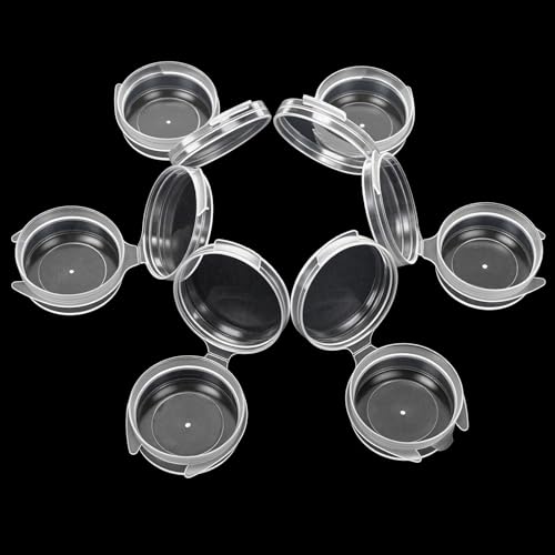 100 Pcs Plastic Cosmetic Jars, 5g Makeup Sample Containers with Snap
