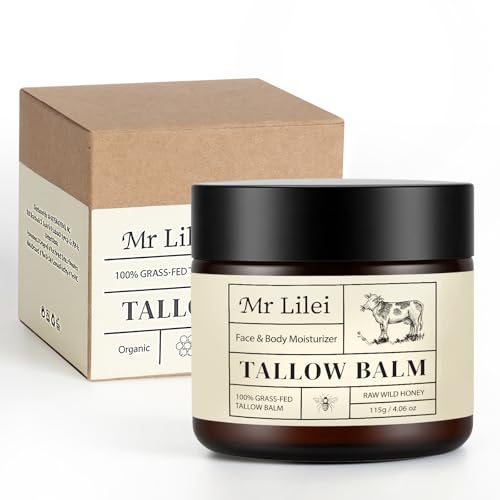 Lilei Beauty Beef Tallow & Honey Balm 4.06oz Face & Body Moisturizer - Natural Skincare