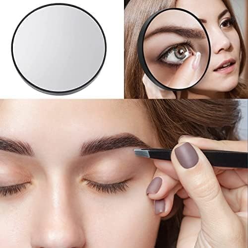 50X Magnifying Makeup Mirror - 3.5 Inch Compact Round Design with 2 Suction Cups | Perfect for Eyebrow Tweezing, Blemish Removal, Beard Grooming