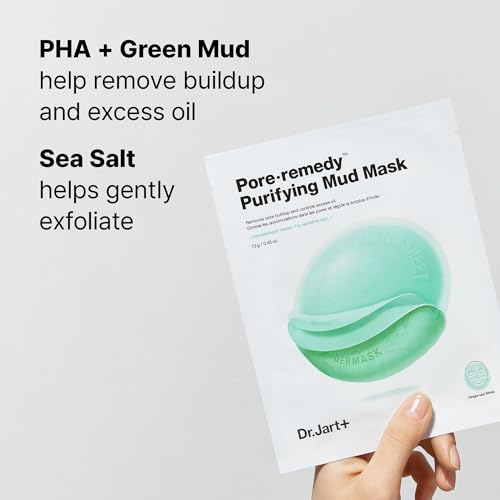 Dr.Jart+ Pore Remedy Purifying Mud Mask - Korean Sheet Mask for Oily Skin
