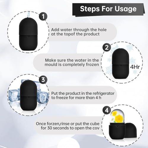 IMEASY Facial Ice Roller for Face and Body - Reusable Silicone Skin Tool