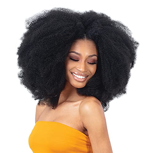 Freetress Poppin Twist Synthetic Crochet Braids - 20 Inch, 1B Off Black