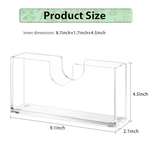 Clear Acrylic Napkin Holder - Durable Non-Slip Tissue Dispenser