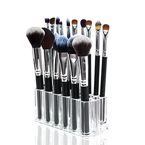 Foraineam 3-Pack Acrylic Makeup Organizer for Eyeliner, Lip Liner, and Brushes
