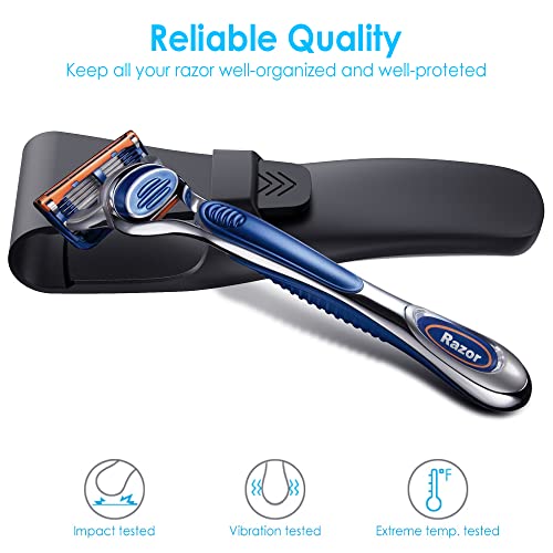 Enerfort Silicone Razor Travel Case for Gillette Men’s Razors, Black