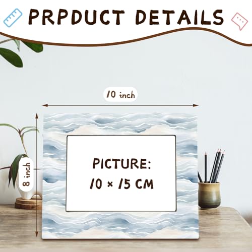 Coastal Blue and White Beach Picture Frame 8x10 - Nautical Decor