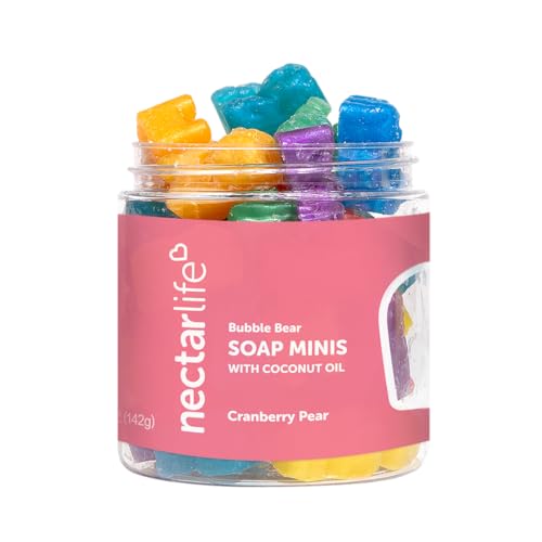 Nectar Bath Treats Bear Shape Mini Soaps for Kids - Cranberry Pear