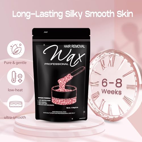 FEAMIRIA Rose Hard Wax Beads for Sensitive Skin - 2.5lb Full Body Hair Removal