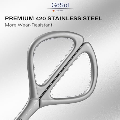 GÖSOL Professional Curved Cuticle Scissors - 420 Stainless Steel Precision