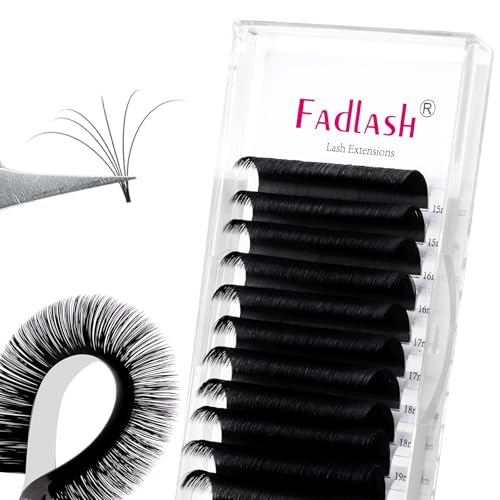 FADLASH Easy Fan Eyelash Extensions D Curl 15-20mm Mixed Tray