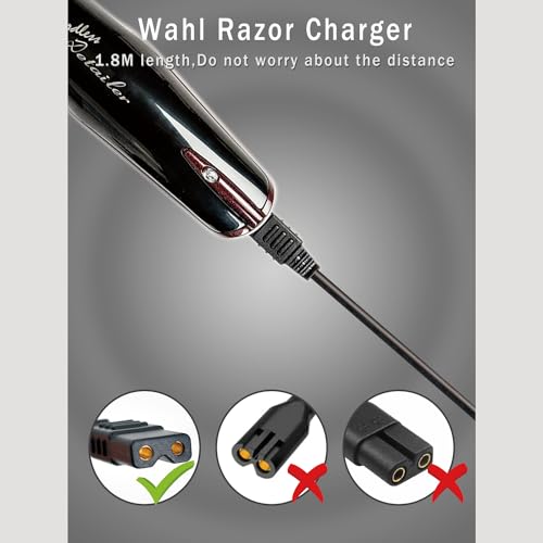 BOEEA 2V Charger Replacement for Wahl Shaver/Clipper 7060-7339, 4000, 7063-017, WAKH4, 7061-917 ( includes 5-Star Series )