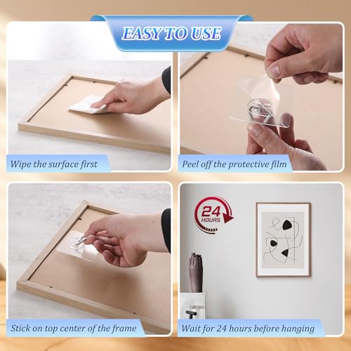 DIDUDIDU 20 Pack Invisible Adhesive Plate Hangers - 2.8 Inch