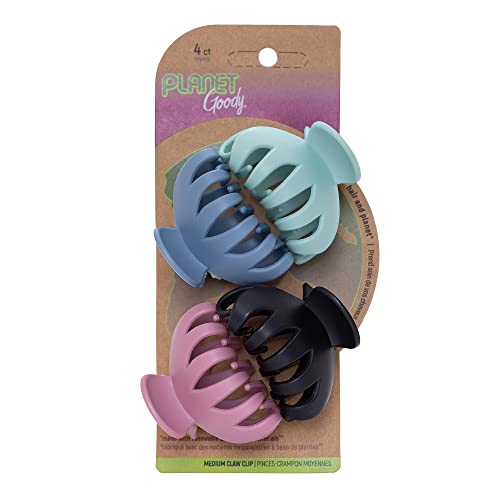 GOODY Planet Spider Claw Hair Clips - 4 Assorted Colors, SlideProof Grip