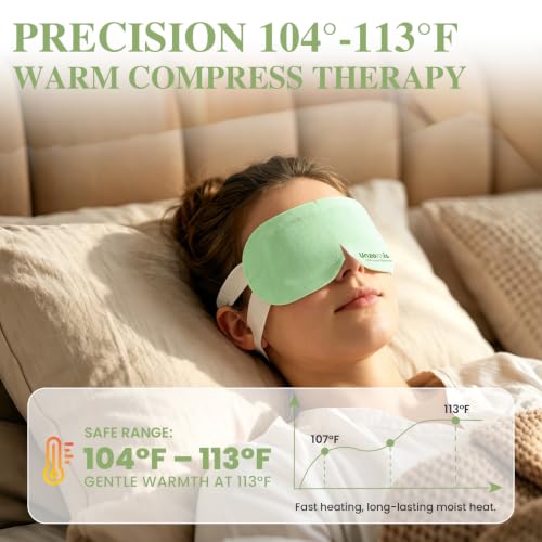 Unzomisity Unscented 8 Pack Disposable Heated Steam Eye Masks for Relaxation
