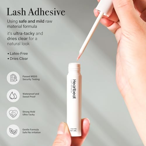 3D Fluffy Cat Eye False Lashes - LS3 Kit with Clear Band & Glue