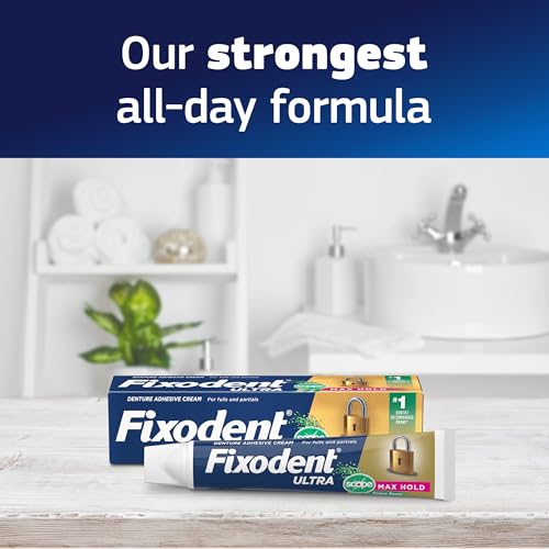 Fixodent Ultra Max Hold Plus Scope Denture Adhesive 1.8oz - Pack of 3