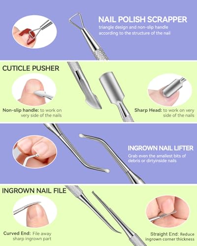 MORGLES 13-Piece Nail Care Kit for Manicure & Pedicure